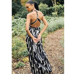 Diarrablu Mailys Hera Print Black and White Convertible 19 Different Ways Dress